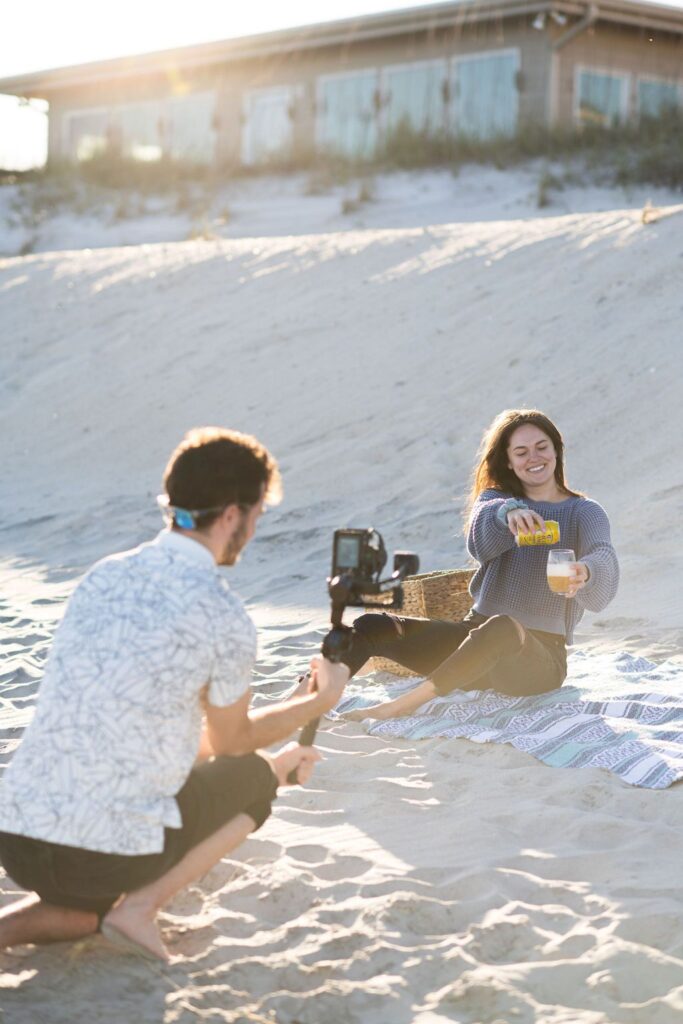 Meet Annie, a content queen with drive and spunk pouring a drink in Wilmington, NC